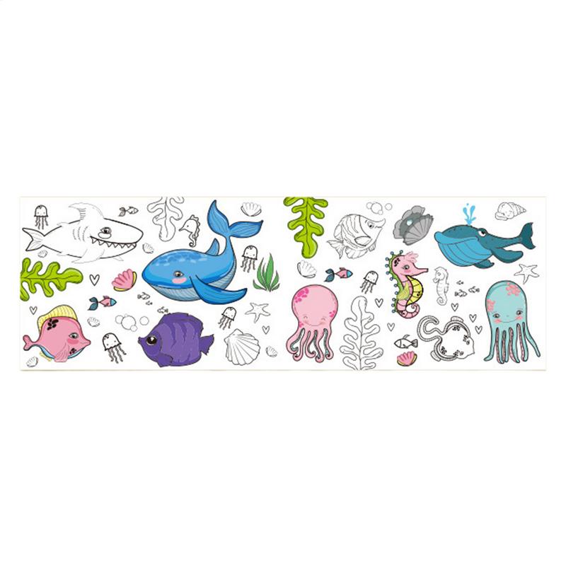 Kids Education Wallpaper - Kleurpapierrol voor kinderen Cartoon lange tekenrol