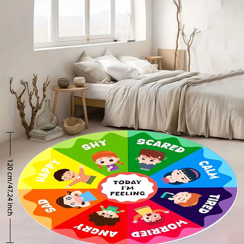Happy Kids Education - Emotiewiel Kinderen Ronde Kleed Flanellen Educatief