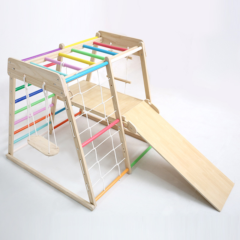 Kids Education Park - Klimrek van massief hout voor kinderen