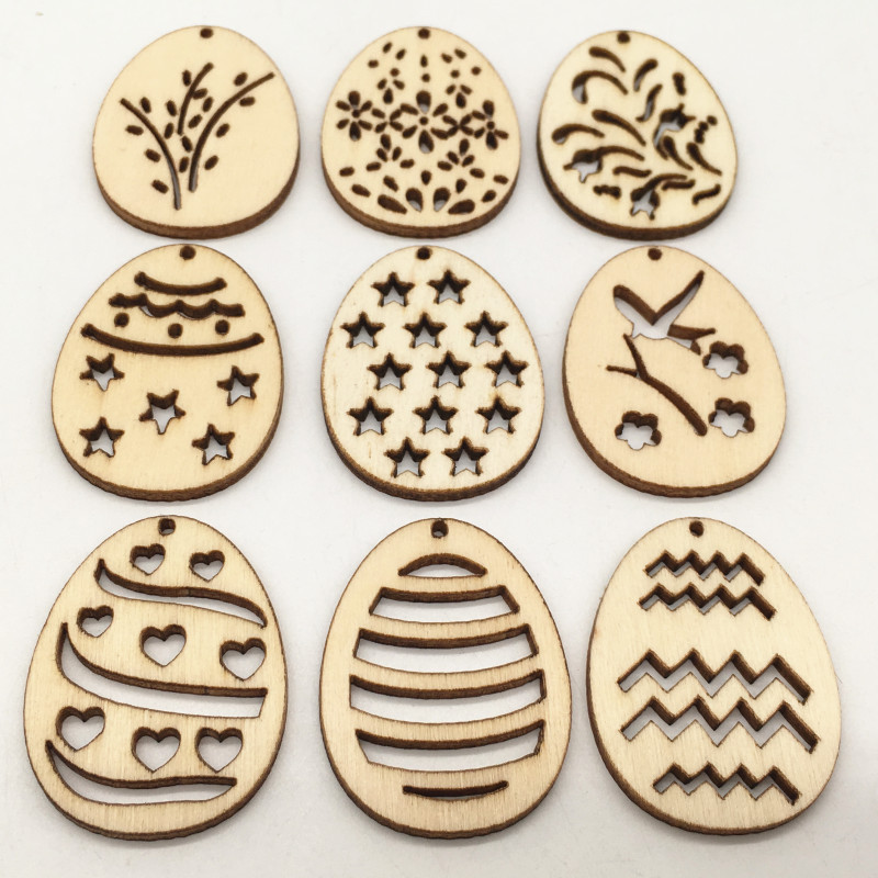 Happy Kids Education - 50 stuks lasergesneden houten eieren voor