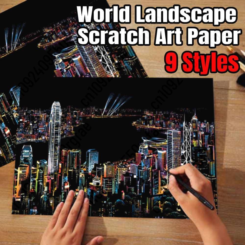 Kids Education World - Magische Regenboog Kleur Scratch Art Schilderen