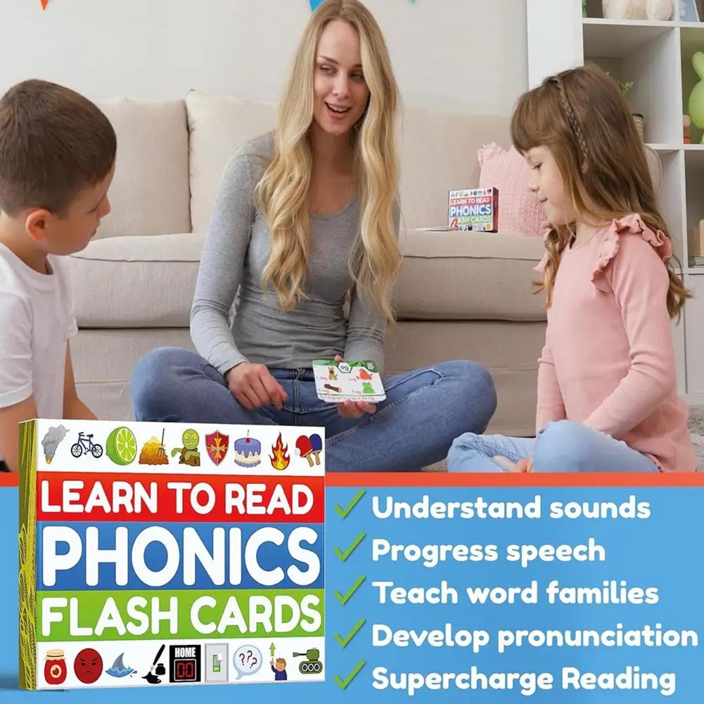 Phonics Card Game - MACH-Phonics Sight Words Flashcards Leer Lezen