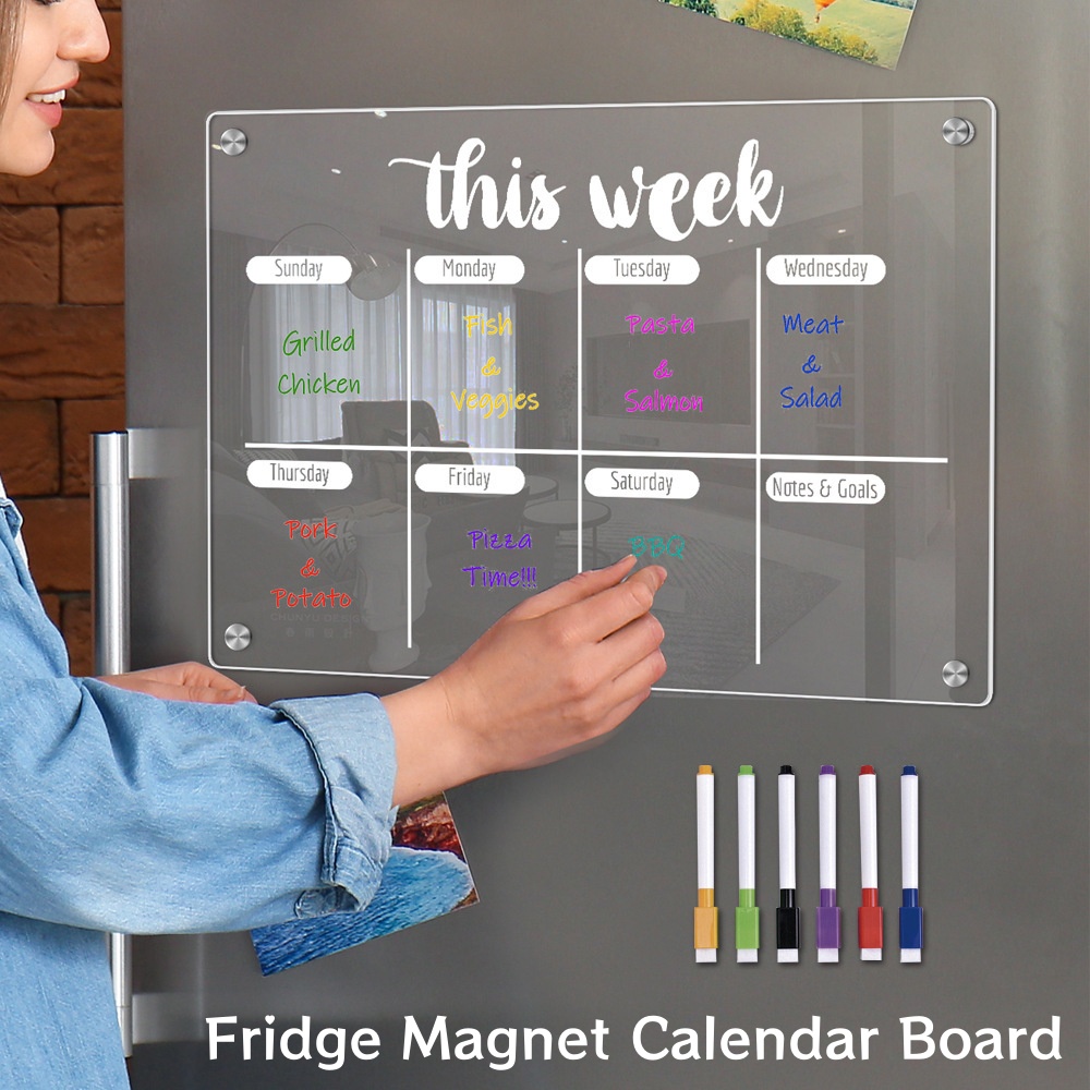 Magnetic Letter Board - Koelkastmagneet Kalenderbord Weekplanner Herbruikbaar Droog uitwisbaar