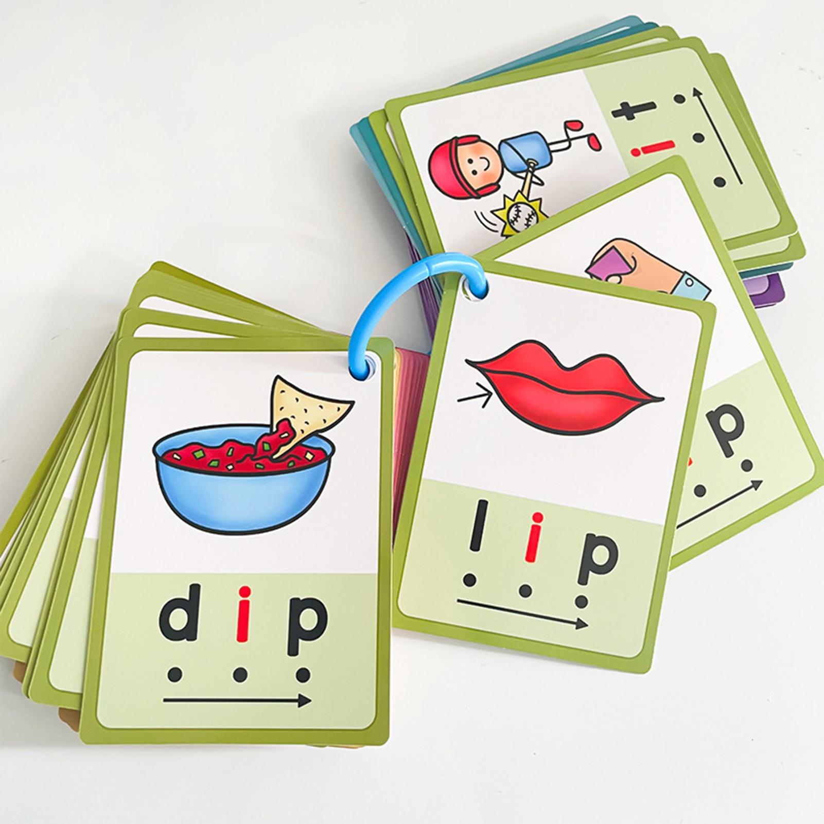 Phonics Card Game - Kleuterschool Flash-kaarten 70-delig Woord Flash-kaarten Phonics