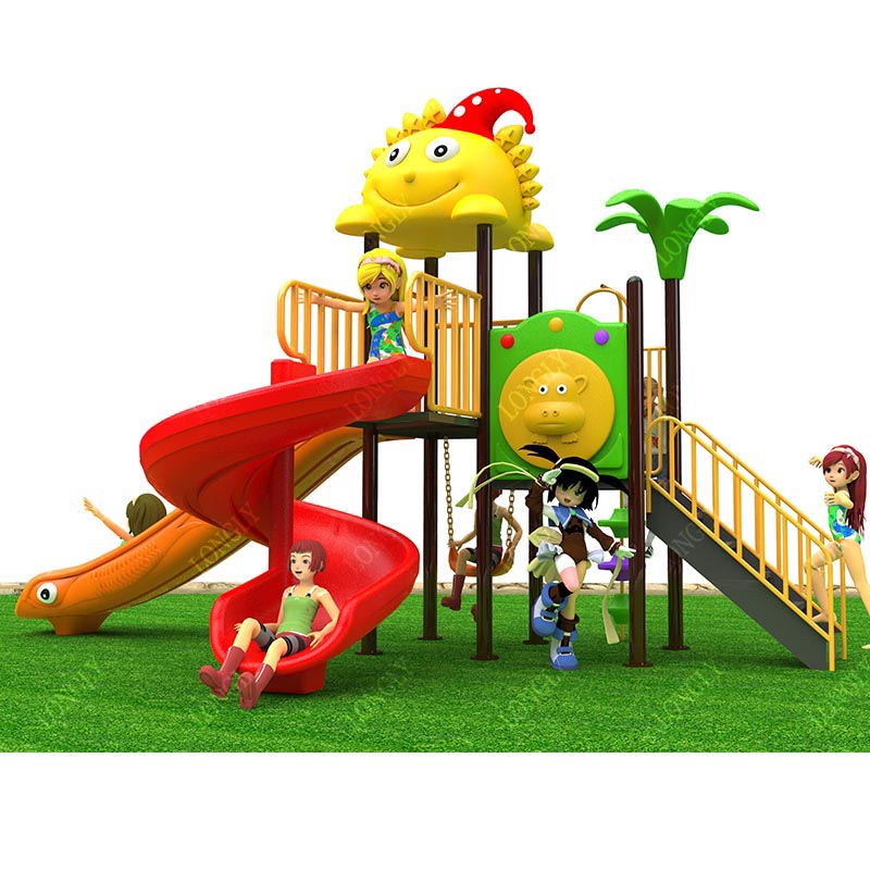 Kids Education Park - Commerciële plastic glijbaan 450x270x280cm voor kinderen,