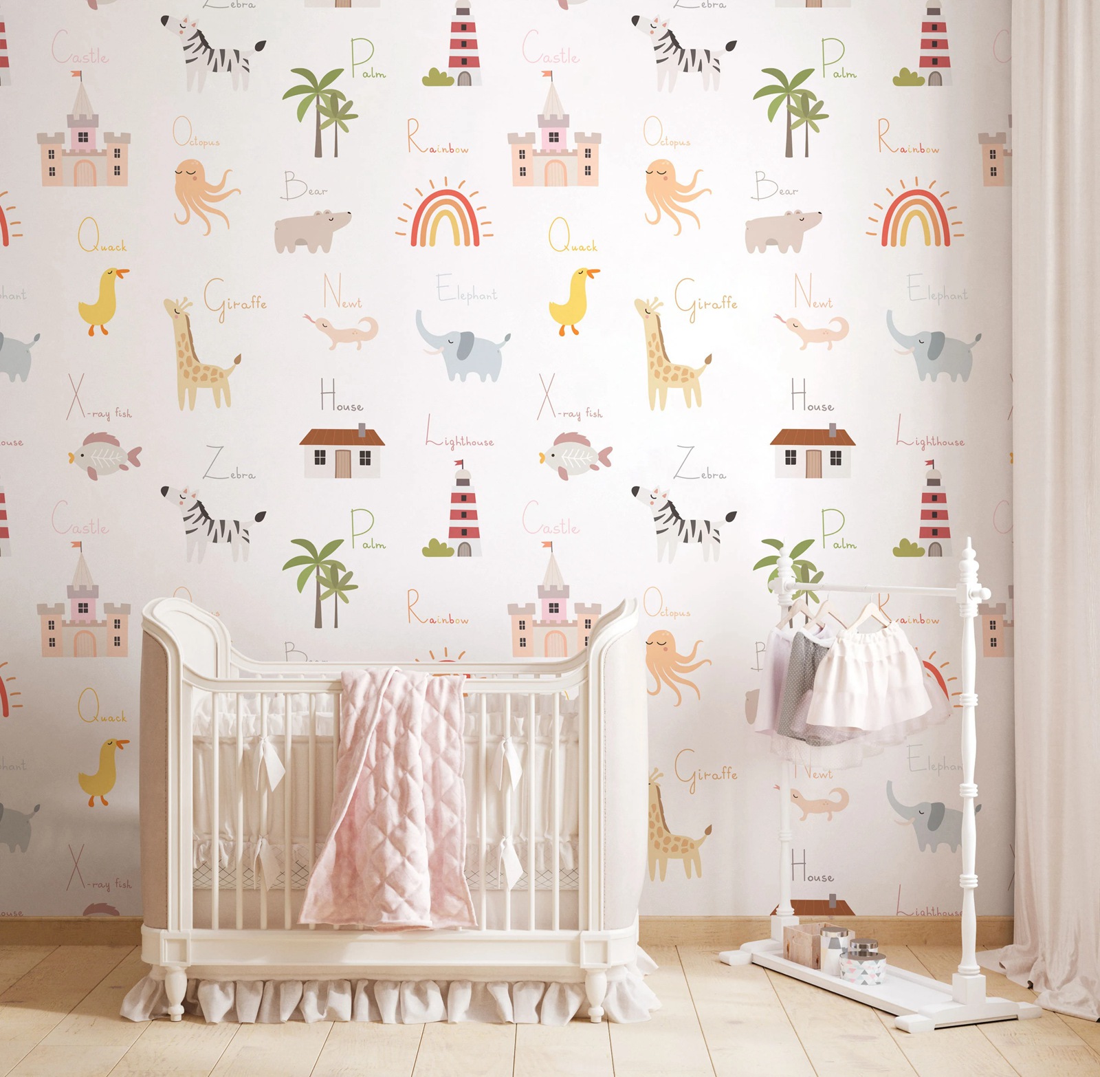 Kids Education Wallpaper - Educatief behang voor kinderen, peel-and-stick, schattige