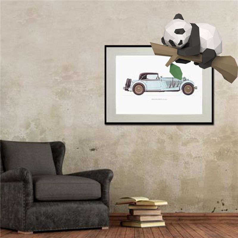 Kids Education Wallpaper - DT39 2X 3D Dierenpapiermodel, voor Panda
