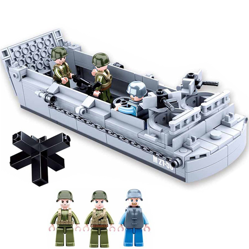 Kids Education World - Sluban Ww2 Us Militair Higgins Landingsvaartuig