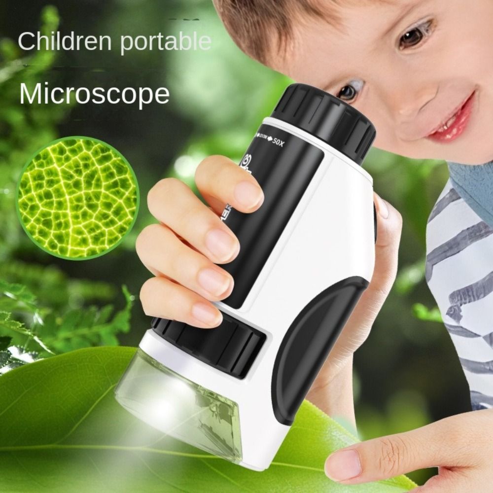 Kids Definition Of Education - Handheld kindermicroscoop LED-lichtbron Zoom 50x-300x Educatieve