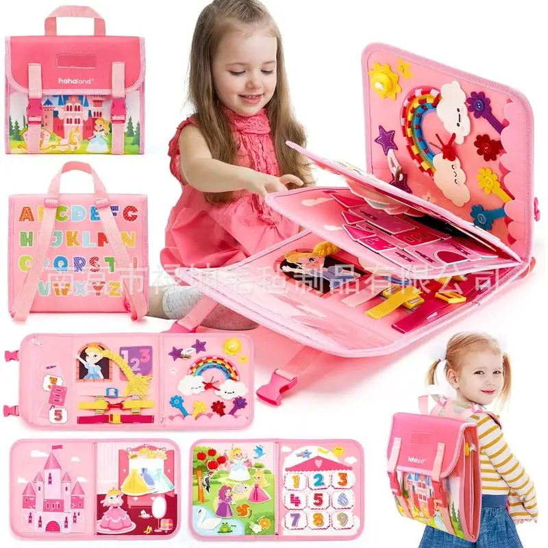 Kids Early Education Books - Princess Montessori Vilt Drukdoosje Peuter Levensvaardigheden