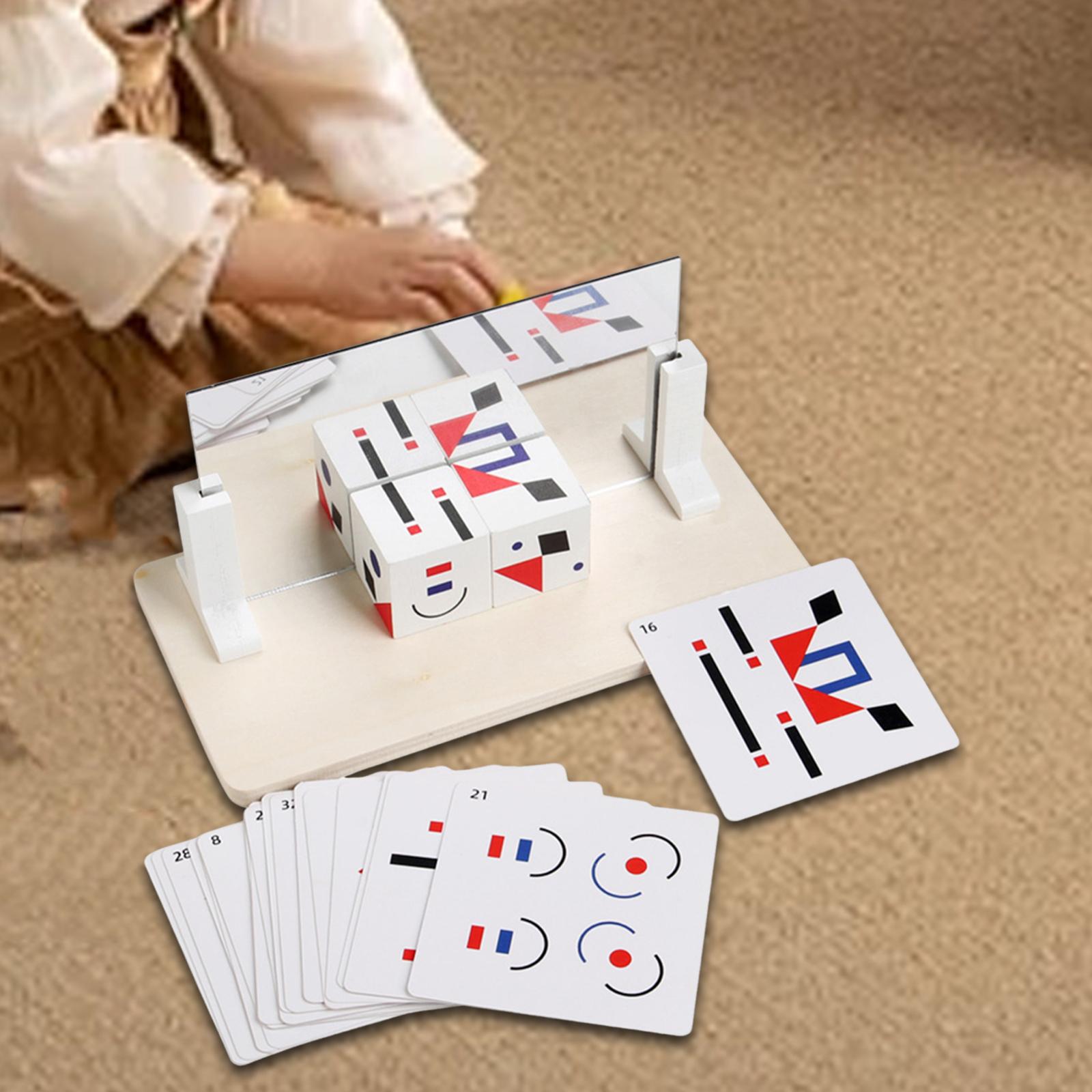 Kids Educational Game 3 - Gezichtsverandering Blokspel Educatieve puzzels Speelgoedufdrukkingspuzzel Bouwstenen