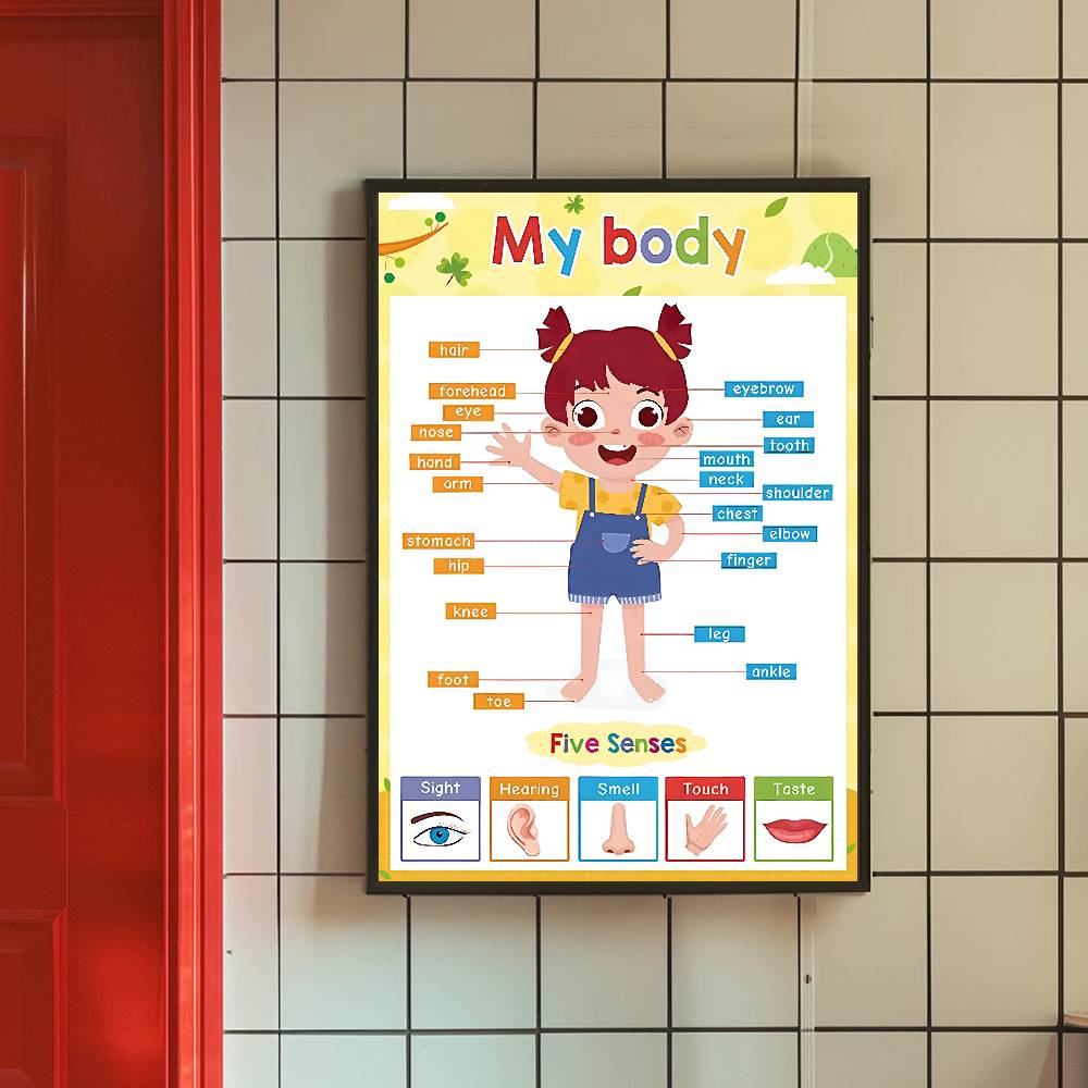 Kleurrijke educatieve poster v - Kids Education Wallpaper recensie en prijs