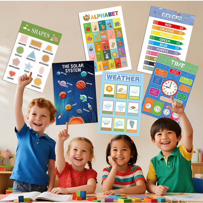12 Stuks Educatieve Posters Vo - Kids Education Wallpaper recensie en prijs