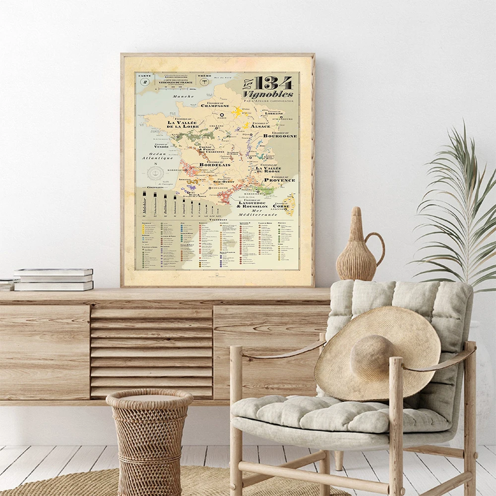 Retro Kaart Europa Stad Wijnst - Kids Education Quote recensie en prijs