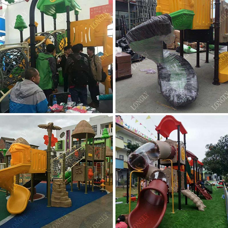 Kasteelvormige kinderspeelglij - Kids Education Park recensie en prijs