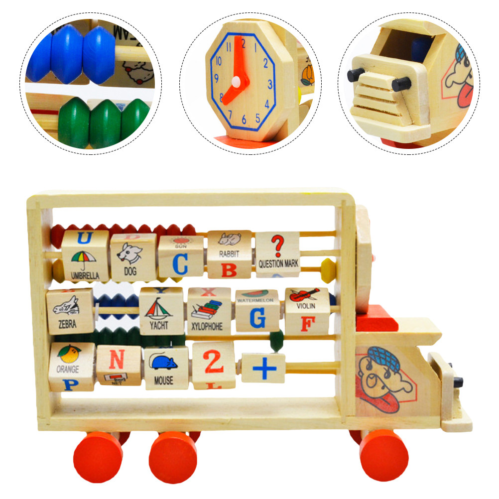 Houten kleurrijk abacus-standa - Kids Education Calculator recensie en prijs