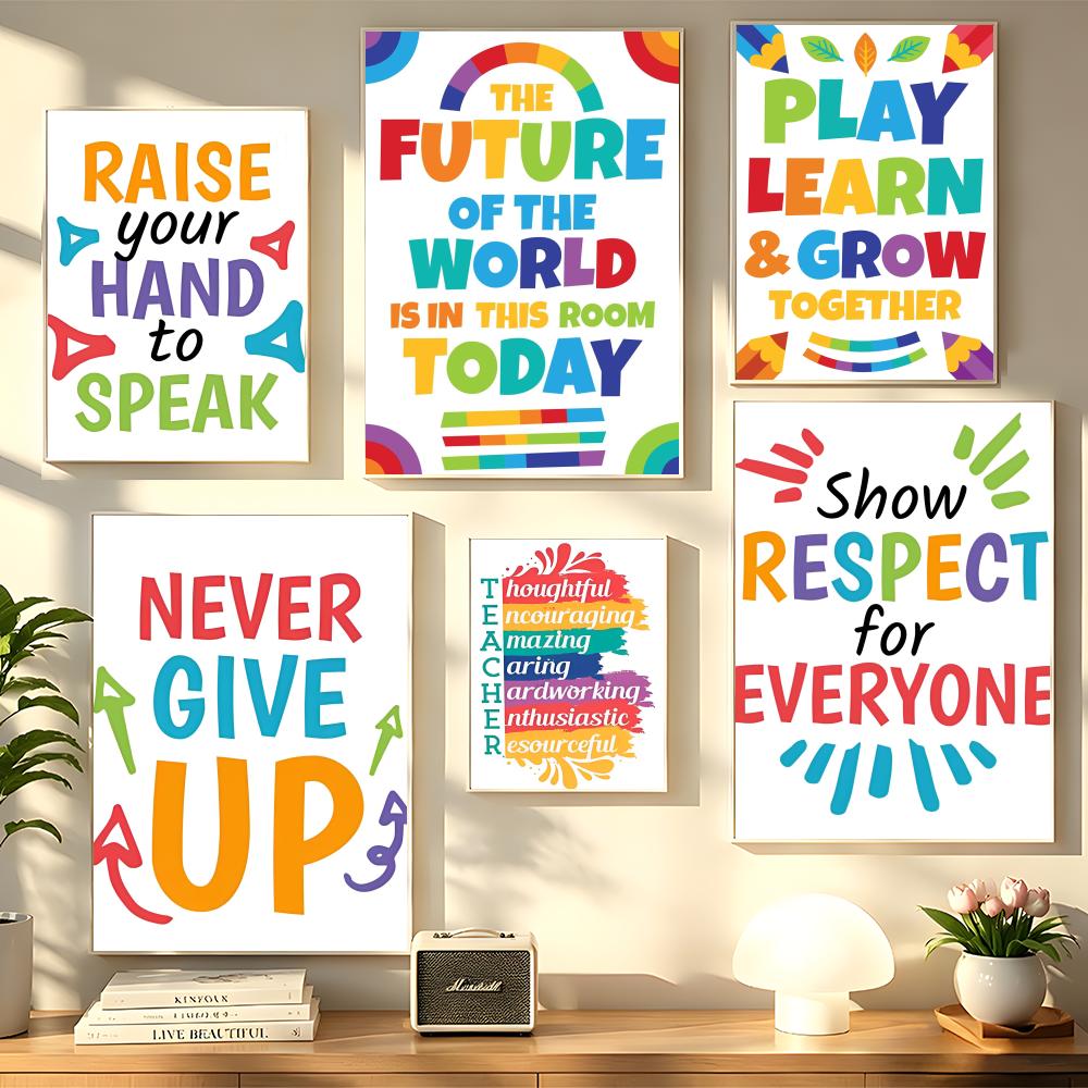 Positieve Kid Classroom Wall P - Kids Education Wallpaper recensie en prijs