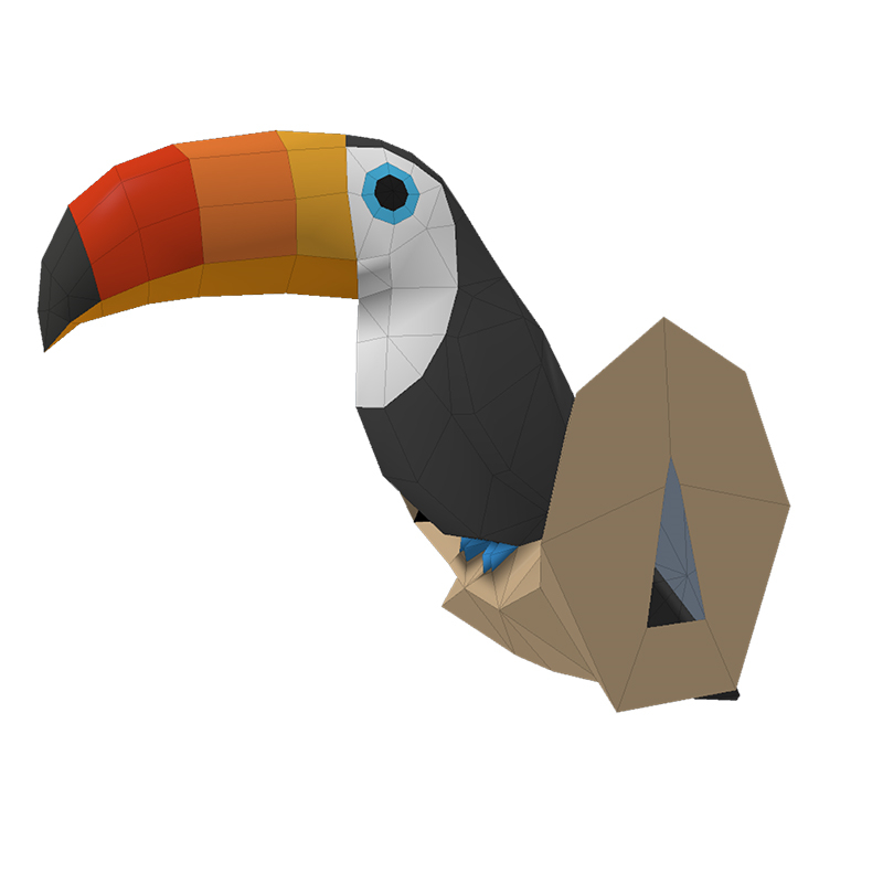 Toekan 3D-bouwplaat Papercraft - Kids Education Wallpaper recensie en prijs
