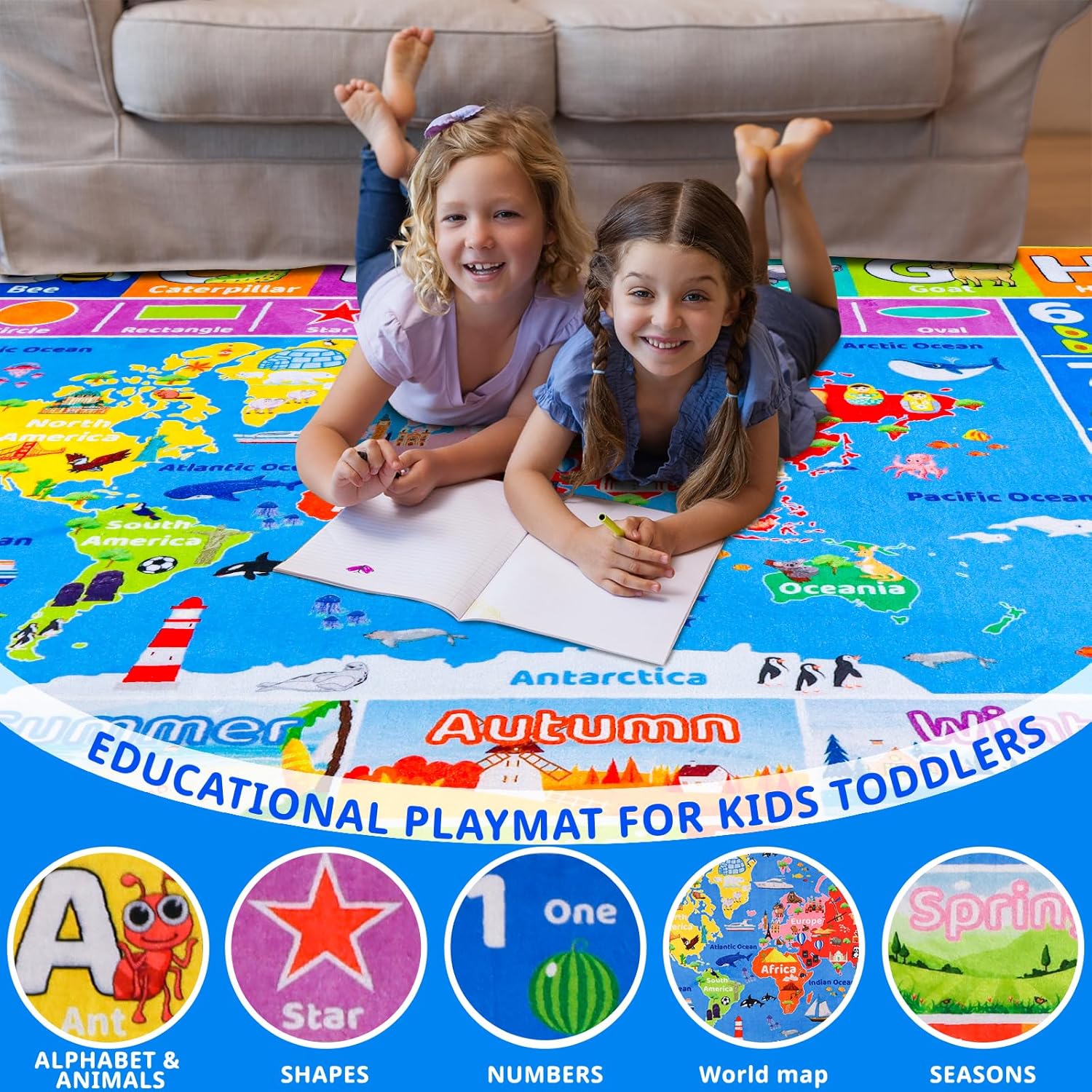 Leuke cartoon letter speelmat  - Kids Education World recensie en prijs