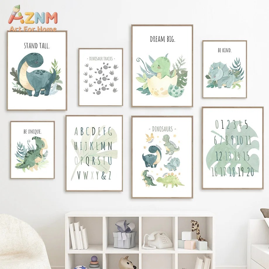 AZNM Waterverf Dinosaurus Alfa - Kids Education Quote recensie en prijs