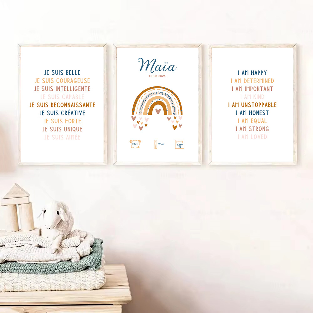 Aangepaste Baby Naam Geboorte  - Kids Education Quote recensie en prijs