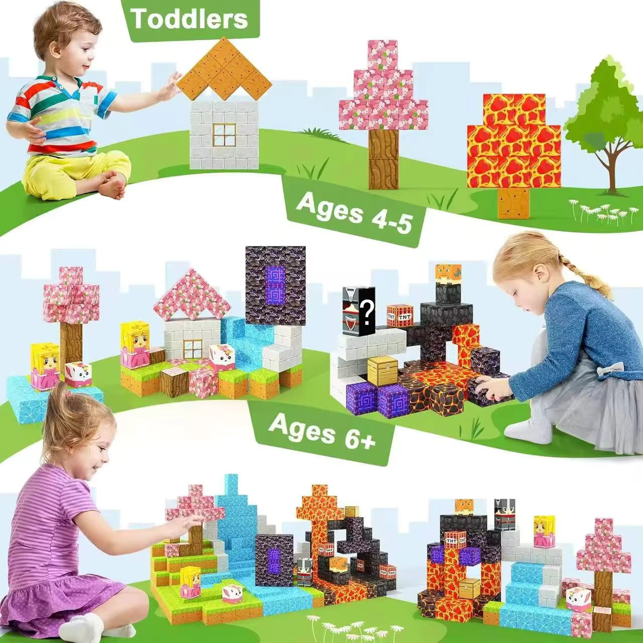 Magnetische bouwstenen Mijnwer - Kids Education World recensie en prijs