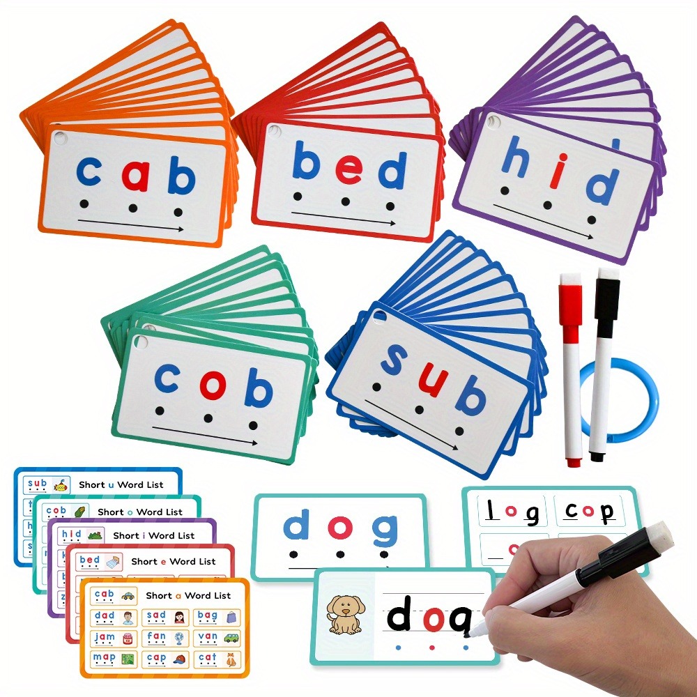 Droog wissen Handschrift Flash - Phonics Card Game recensie en prijs