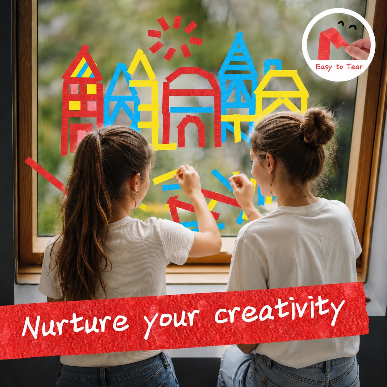 7 kleuren afplaktape, residuvr - Kids Education Wallpaper recensie en prijs