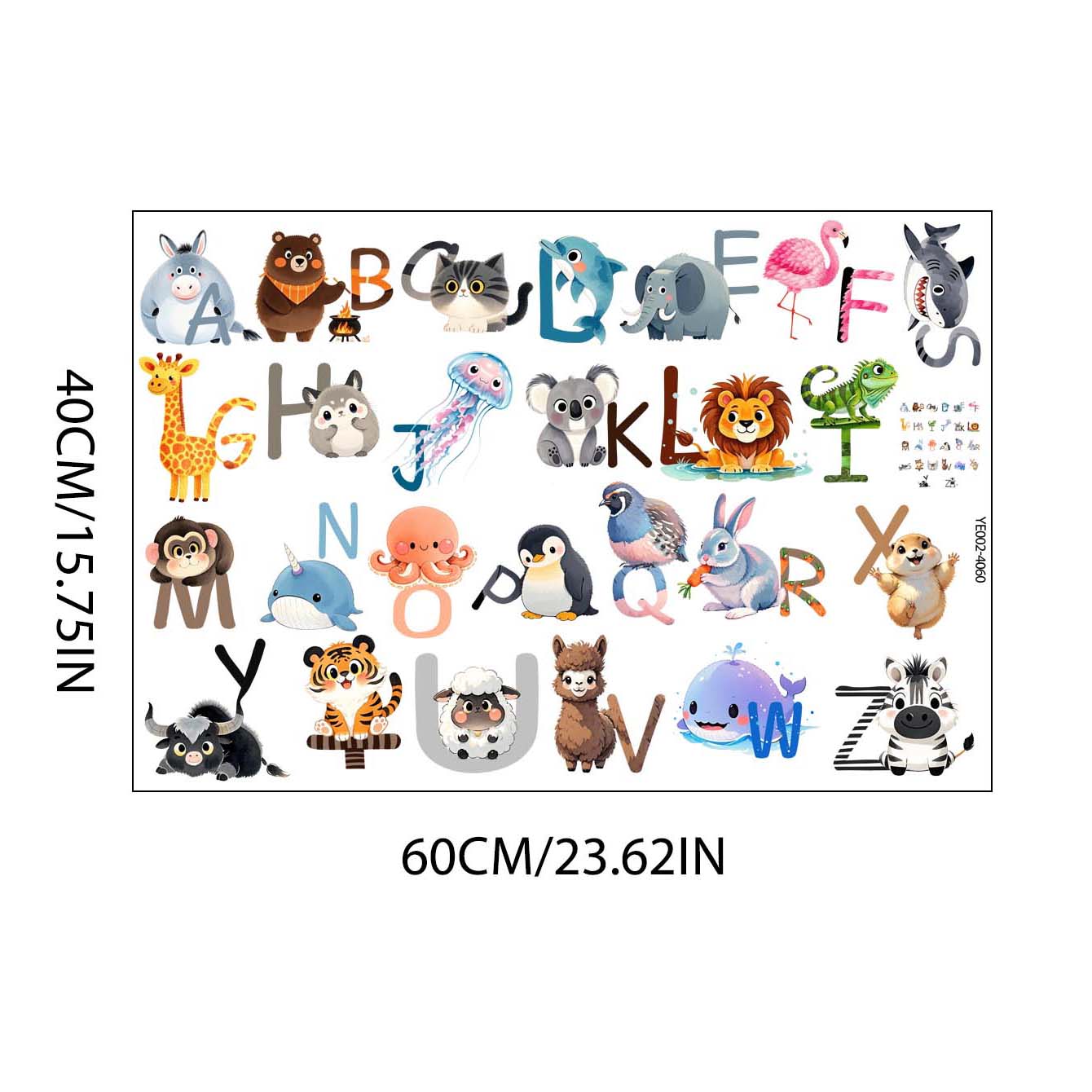 26 letters Engels alfabet muur - Kids Education Wallpaper recensie en prijs
