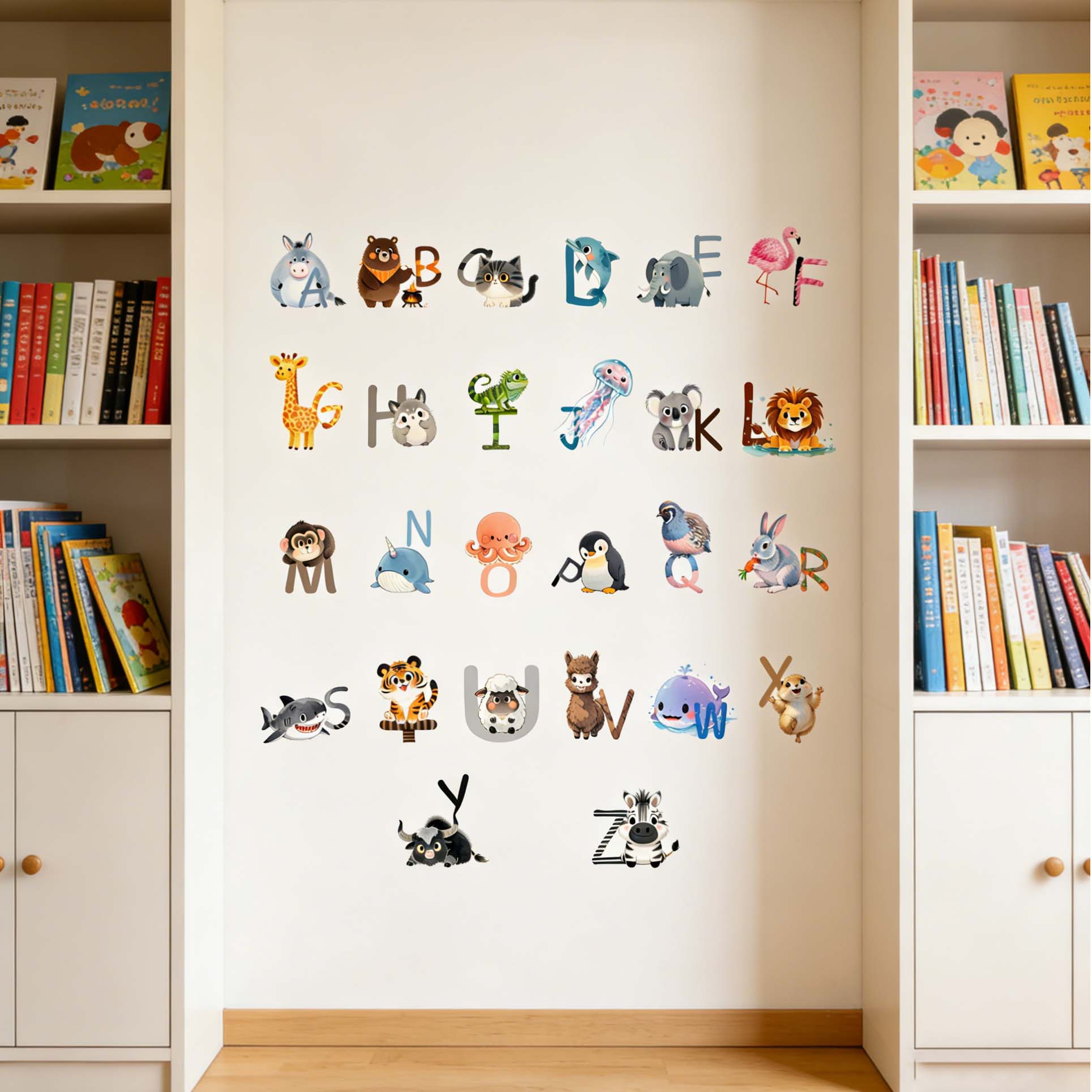 26 letters Engels alfabet muur - Kids Education Wallpaper recensie en prijs