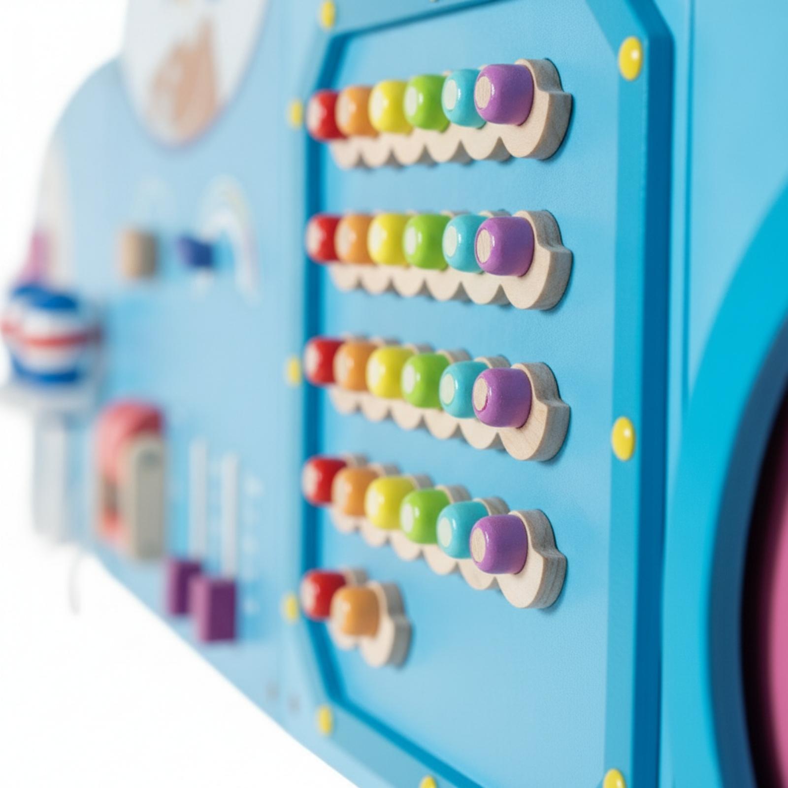 Houten wandbord met activiteit - Kids Education Wallpaper recensie en prijs