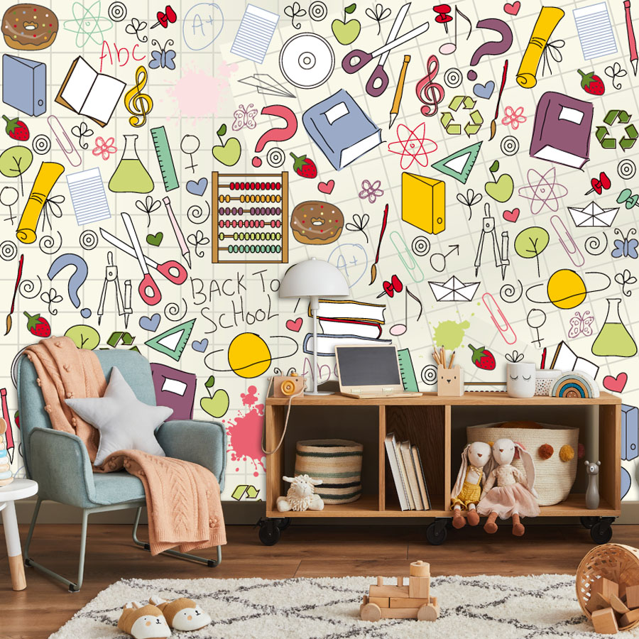 Eenvoudig aan te brengen peel- - Kids Education Wallpaper recensie en prijs