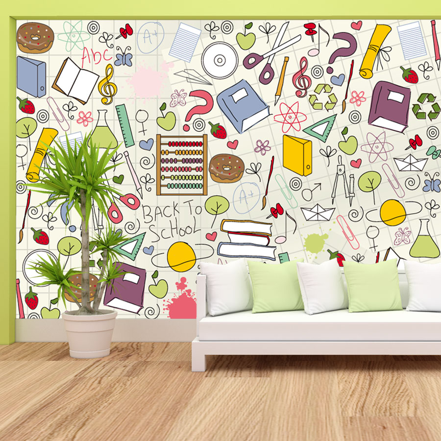 Eenvoudig aan te brengen peel- - Kids Education Wallpaper recensie en prijs