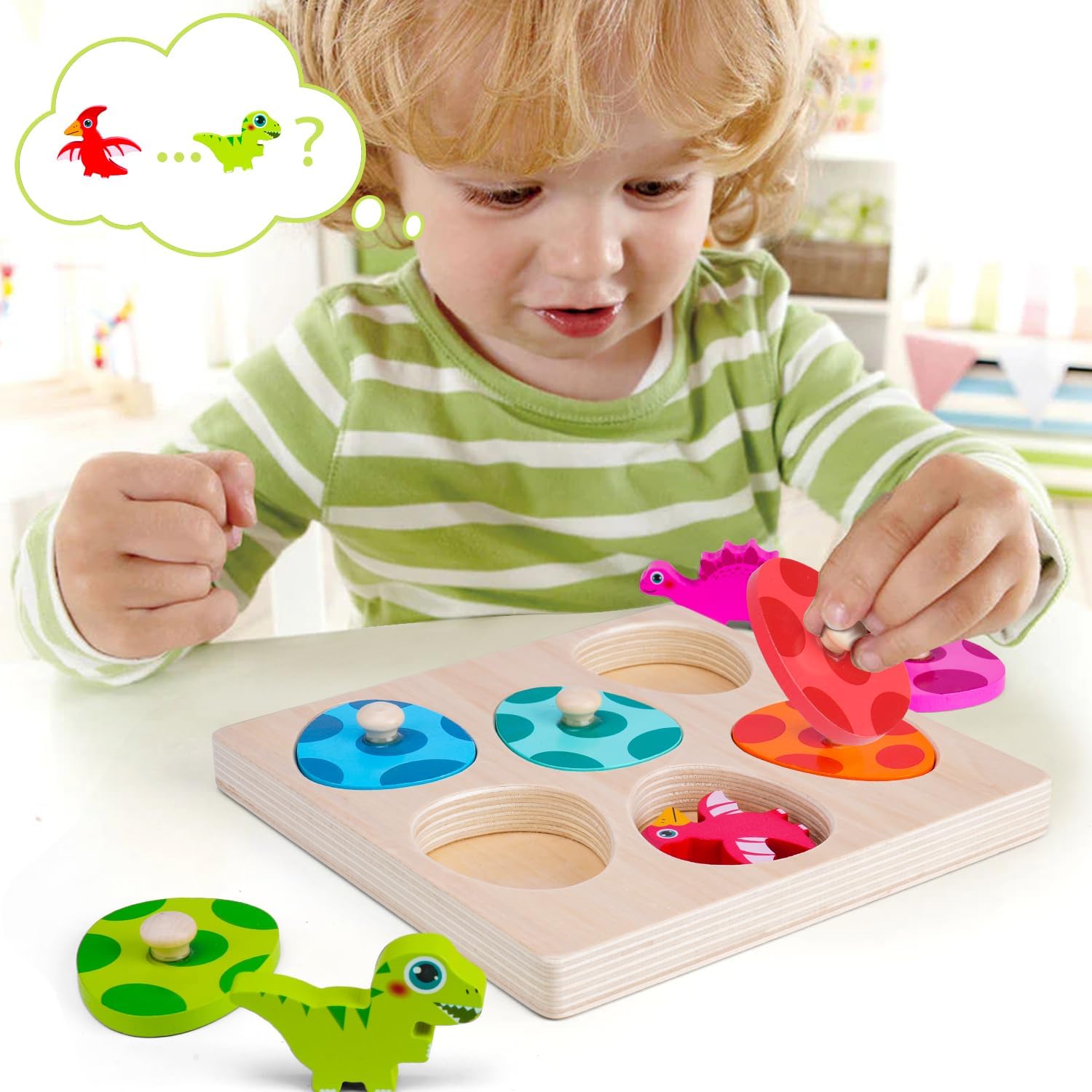 Houten Dinosaurus Puzzel Speel - Kids Educational Game 3 recensie en prijs